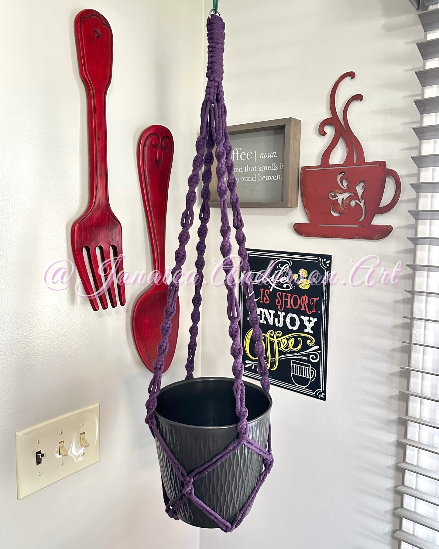 Macramé Plant Hanger Lg.16 (tassel-free)