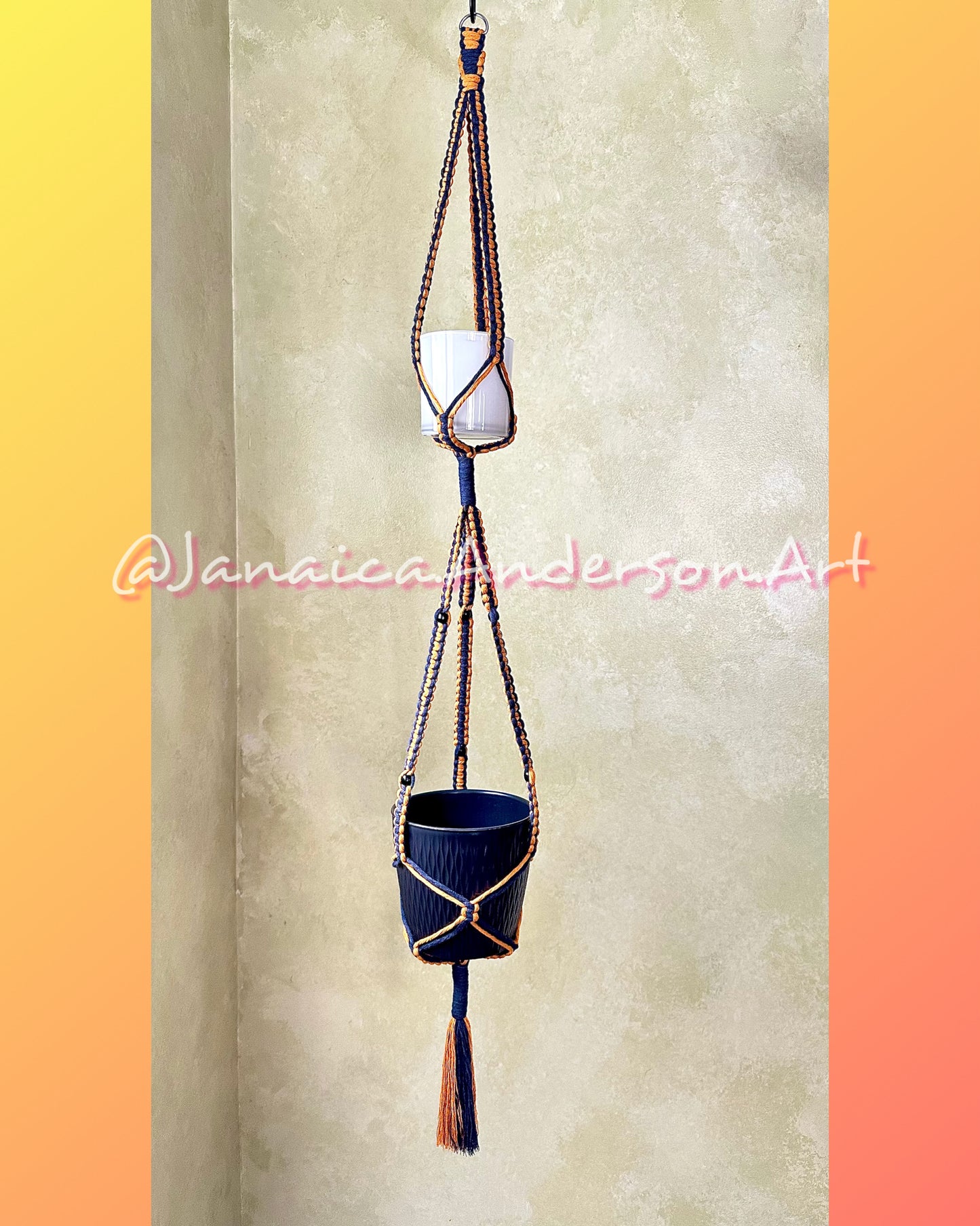 Macramé Double Plant Hanger No.2