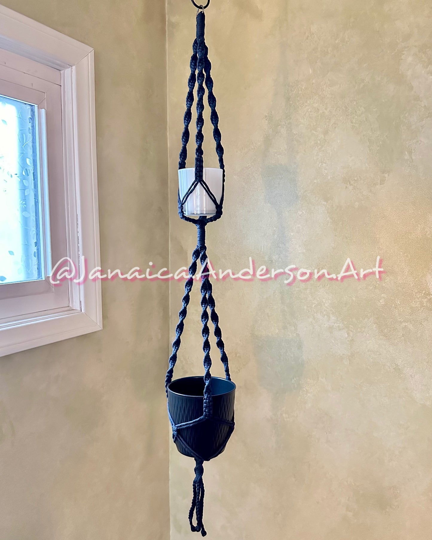 Macramé Double Plant Hanger No.4