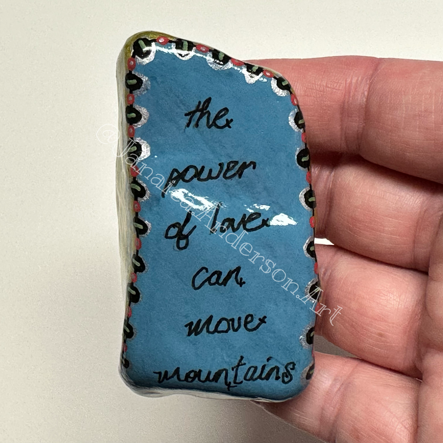 Move Mountains - Hand Painted Stone
