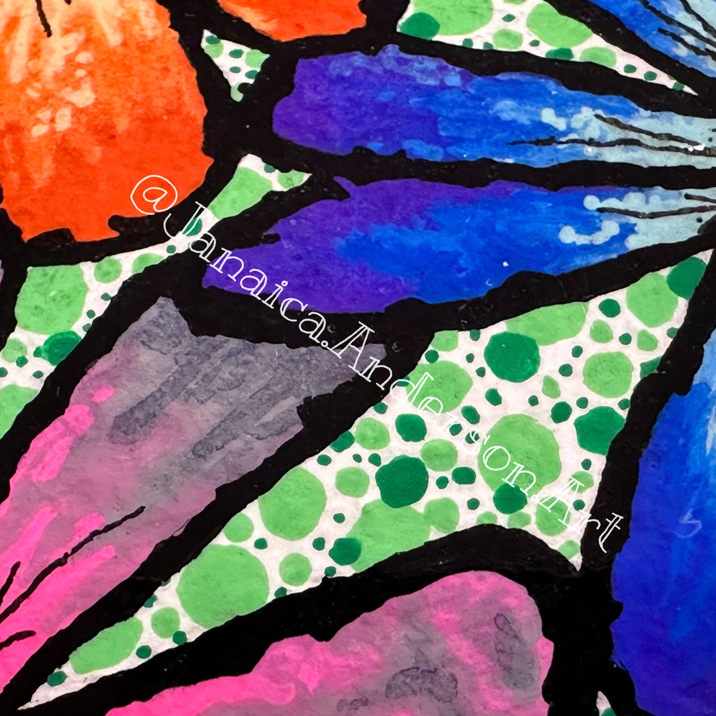 Flower Power No.4 - Hand Painted Stone