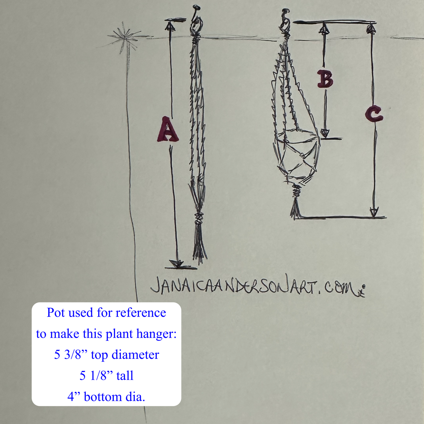 Macramé “Mini” Plant Hanger No.8