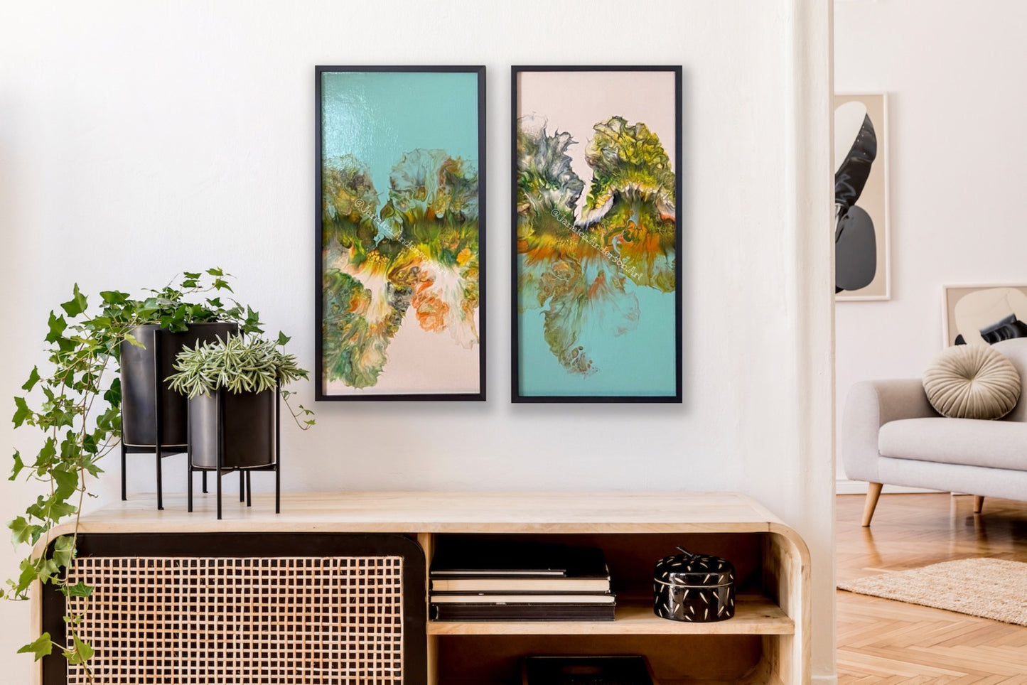 Autumn In Michigan - Diptych (w/Custom Metal Frames)