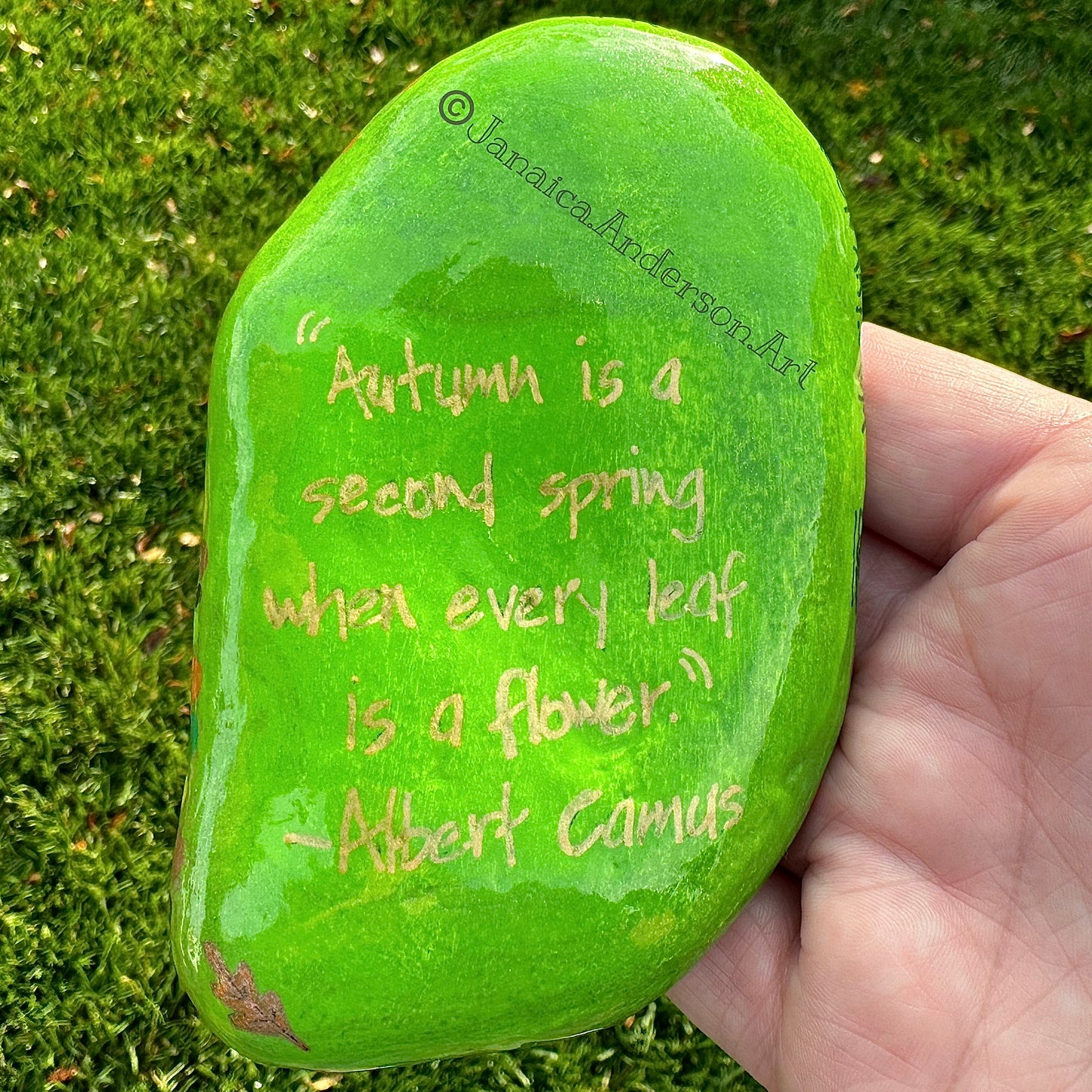 Autumn Splendor - Hand Painted Stone