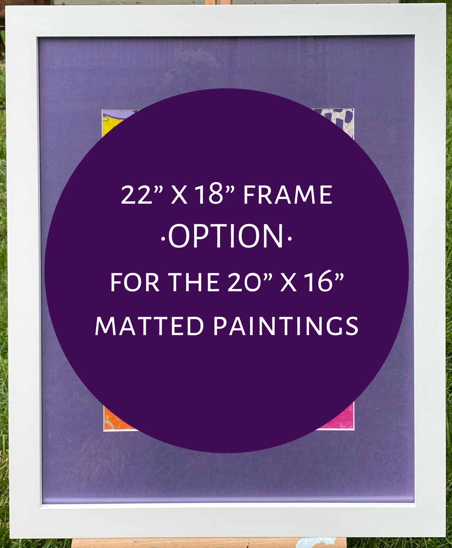 Wooden Frame for 14”x11” Matted Paintings