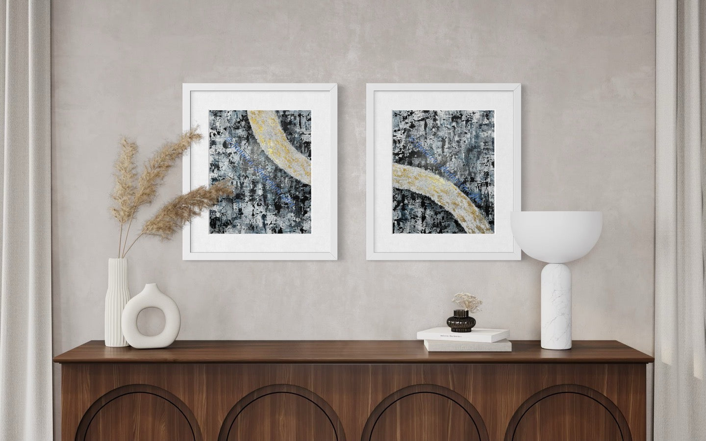 Midnight Stroll-Diptych