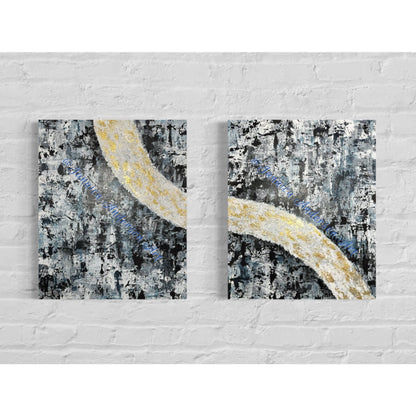 Midnight Stroll-Diptych