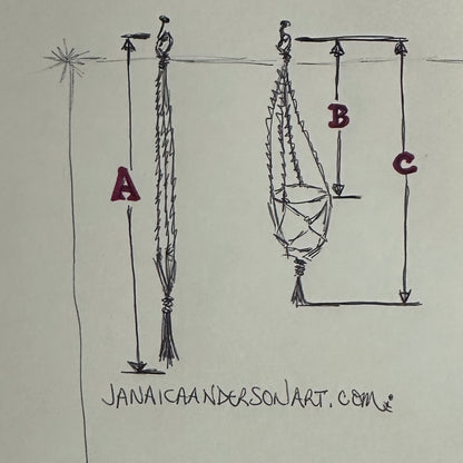 Macramé Plant Hanger LONG-Sm.25