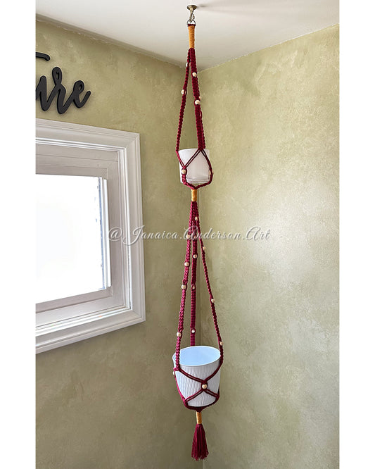 Macramé Double Plant Hanger No.3