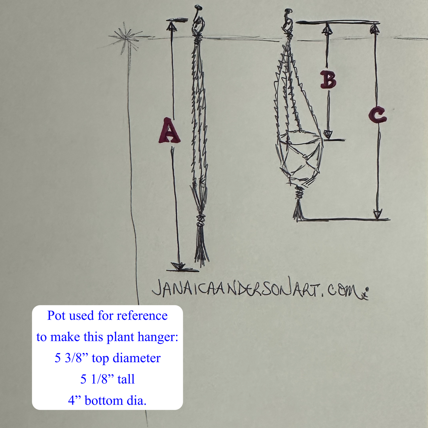 Macramé “Mini” Plant Hanger No.12