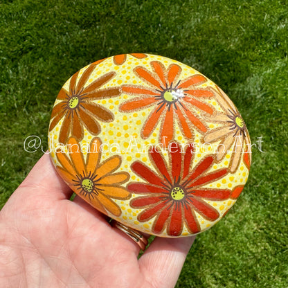 Flower Power No.7 - Hand Painted Stone