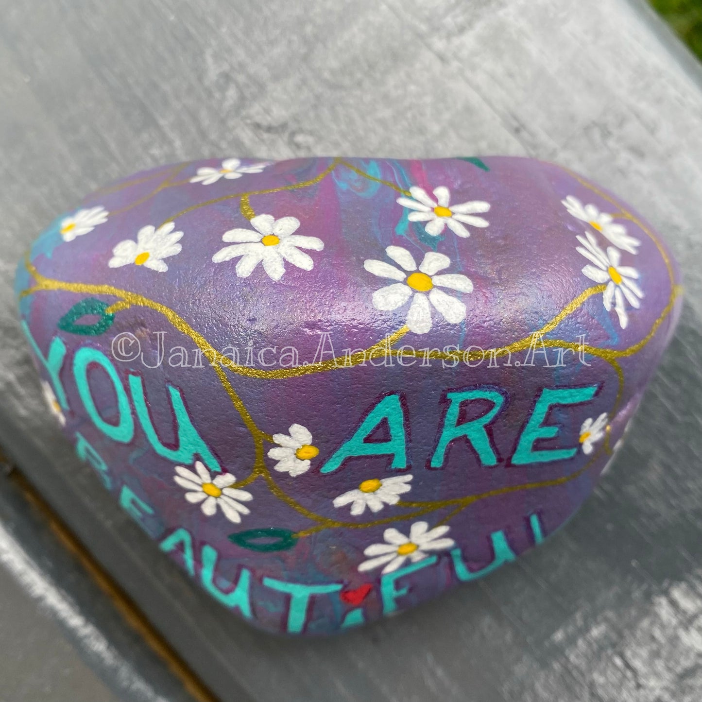 You Are Beautiful - Hand Painted Stone