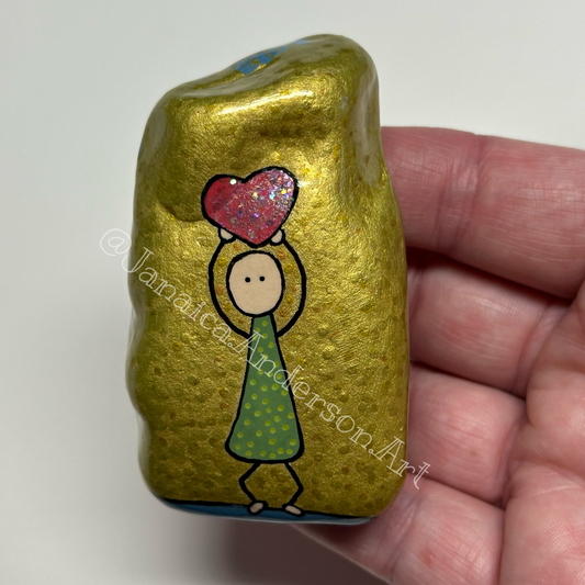 Move Mountains - Hand Painted Stone