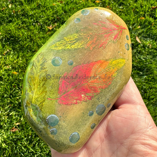 Autumn Splendor - Hand Painted Stone
